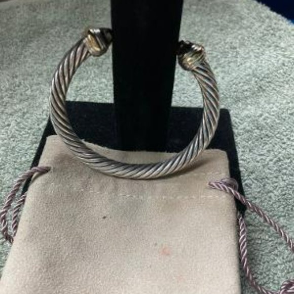 David Yurman Albion Smoky Quartz Gold and Silver Bracelet - Picture 2 of 4